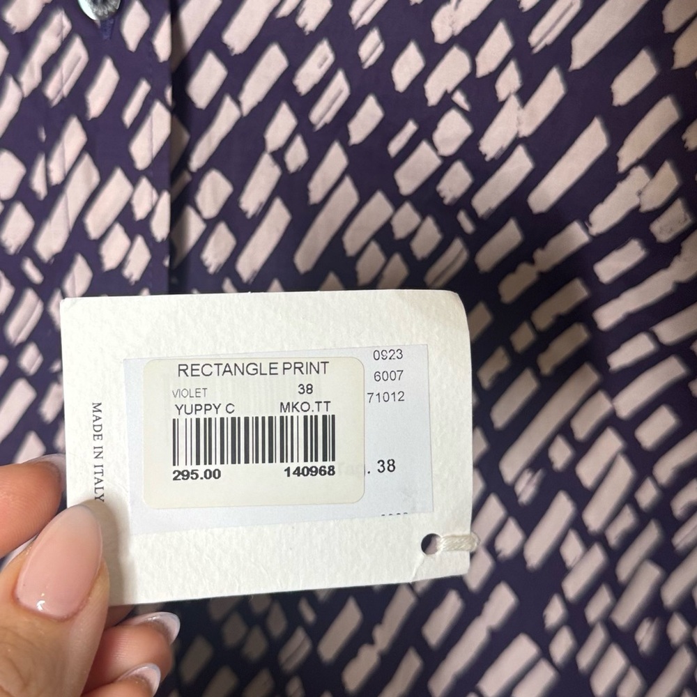 Amina Rubinacci Rectangular Pattern Button Down S… - image 2